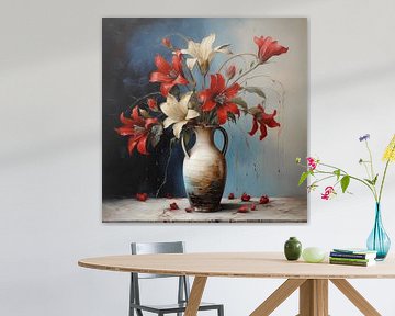 Vaas met bloemen acryl van The Xclusive Art