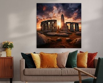 Stonehenge zonsondergang van The Xclusive Art