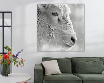 Bison in the snow by DNH Artful Living