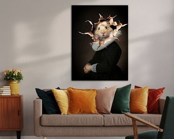 Portrait of a Hamster van Marja van den Hurk