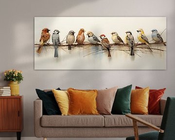Vogelreihe von Blikvanger Schilderijen