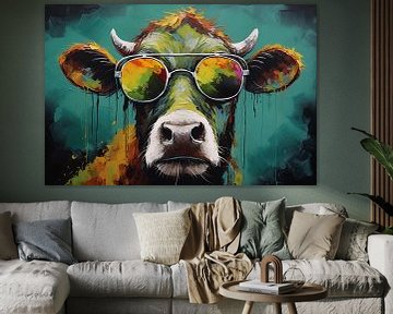 Cow with glasses by KoeBoe