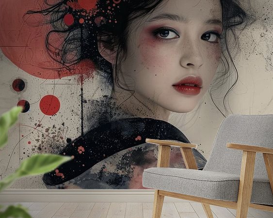 Voorbeeld van het werk in een kamer