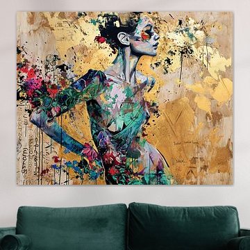 Vrouw in Goud van Blikvanger Schilderijen