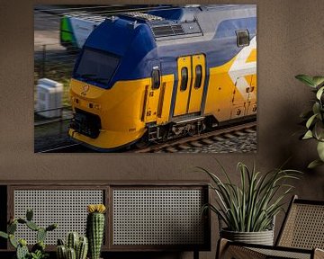 De trein raast voorbij