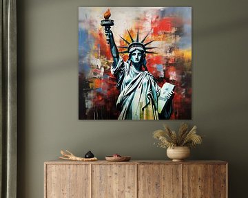 Statue of Liberty New York abstract van TheXclusive Art