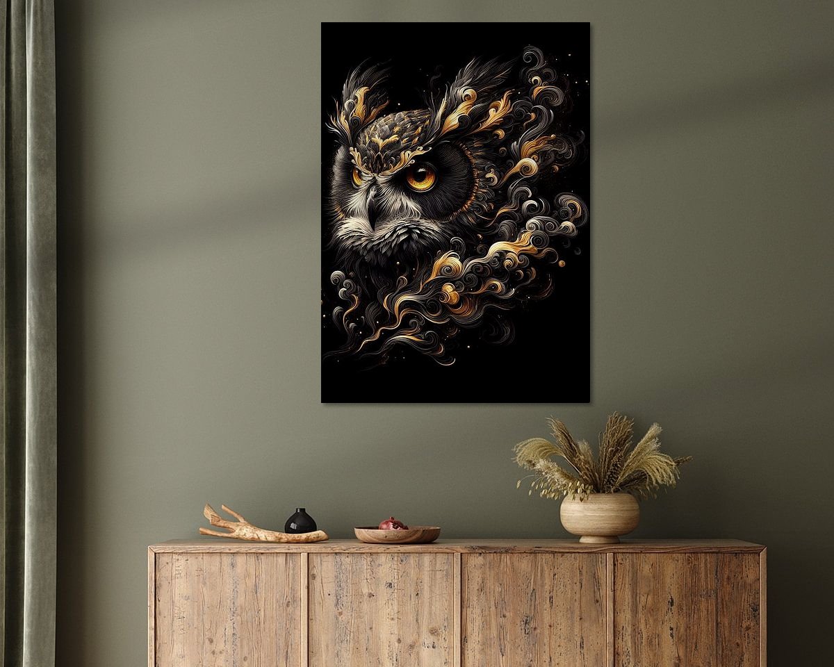Voorbeeld van het werk in een kamer