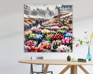 Blumenmarkt Amsterdam von Leonie Wagenaar