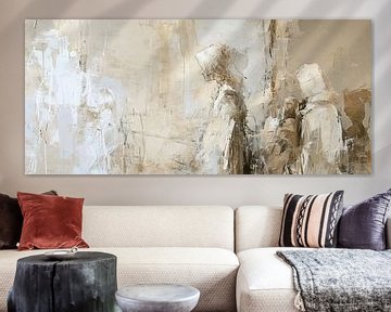Beige Figures | Modern Abstract by ARTEO Paintings