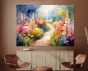 Path through flowers by Abstract Painting