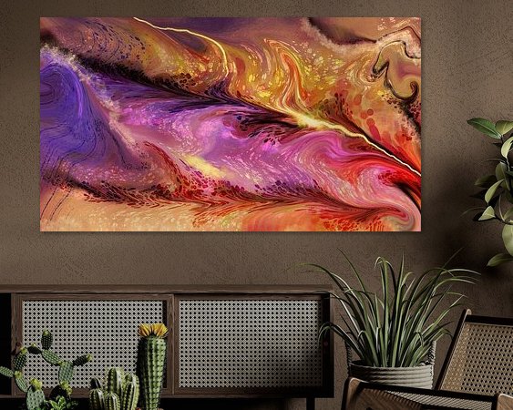 Voorbeeld van het werk in een kamer