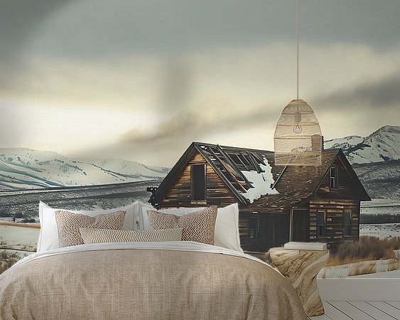 Voorbeeld van het werk in een kamer