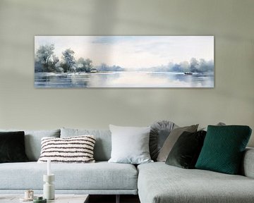 Morning on the Water | Landscape Artwork sur Peinture Abstraite