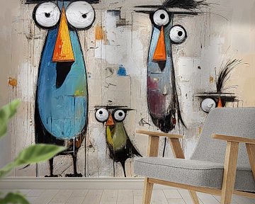 Speelse Vogels van Blikvanger Schilderijen