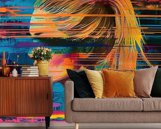 Voorbeeld van het werk in een kamer