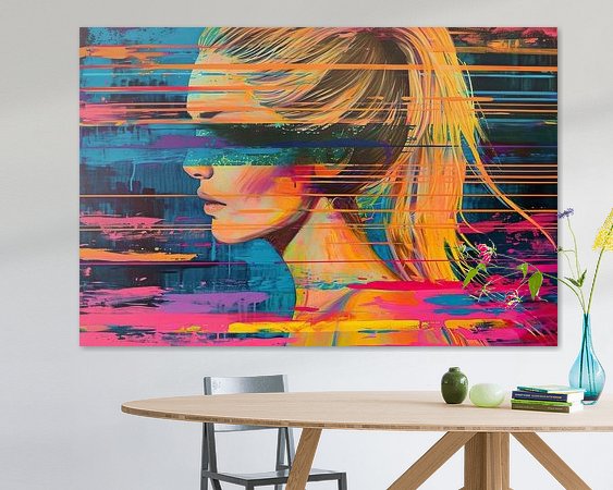 Voorbeeld van het werk in een kamer