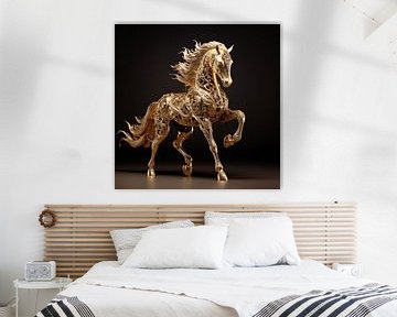 Arabian horse golden figure by The Xclusive Art