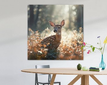 Hertenjong in de ochtendzon 2 van DNH Expressions