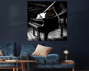 Piano zwart van TheXclusive Art