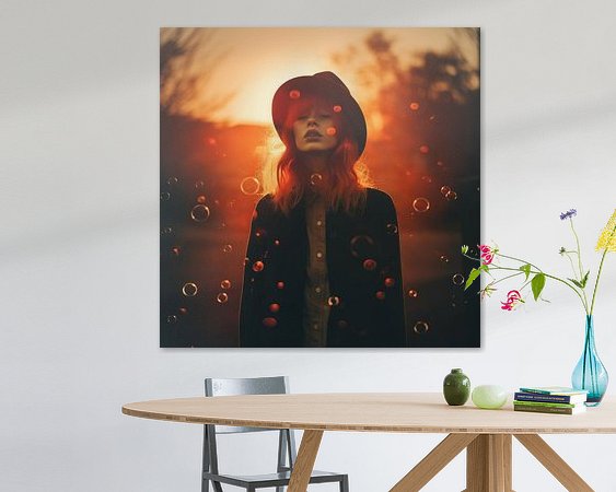 Voorbeeld van het werk in een kamer