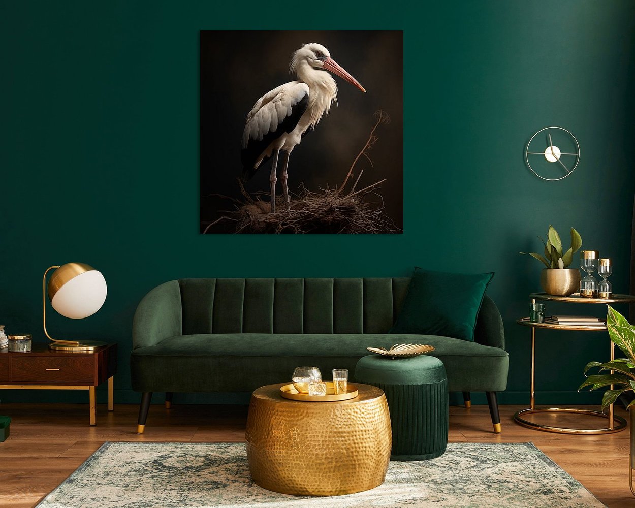 Voorbeeld van het werk in een kamer