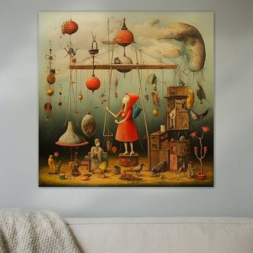 Poupée rouge vintage sur TheXclusive Art