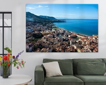 Panorama over Cefalu van Werner Lerooy