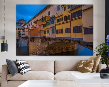 Ponte Vecchio, Florence vroeg op een ochtend van Maarten Hoek