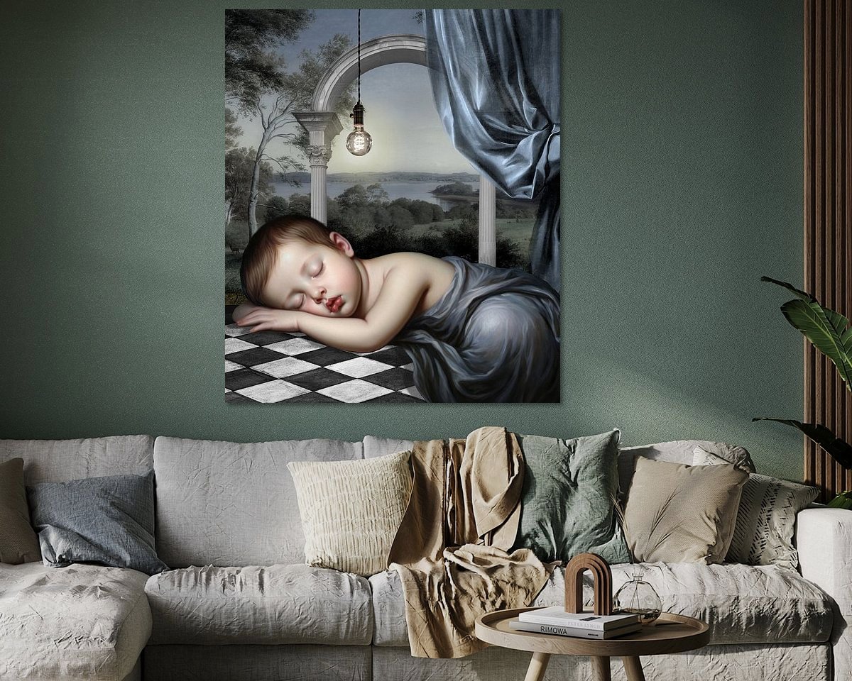 Voorbeeld van het werk in een kamer