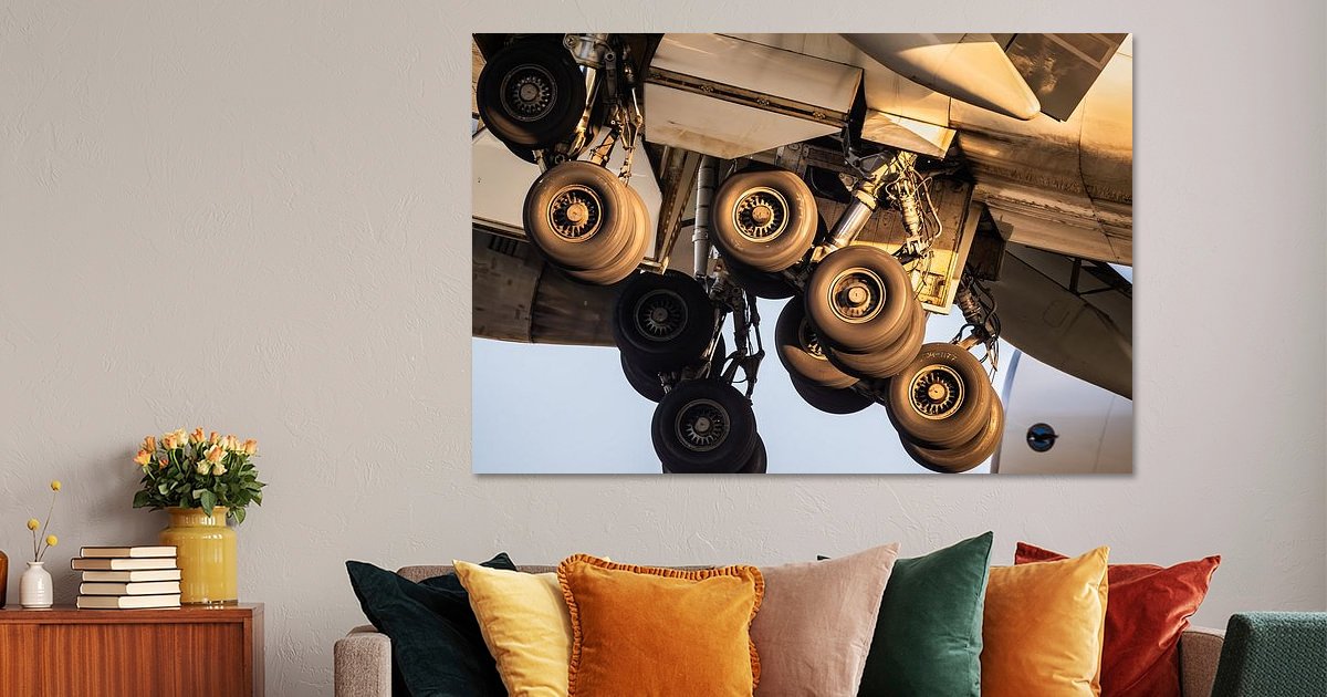 Wheels of the Boeing 747-400 by Dennis Janssen on canvas, poster ...