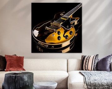 Gouden gitaar portret van TheXclusive Art