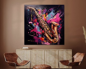 Saxophone abstrait sur TheXclusive Art