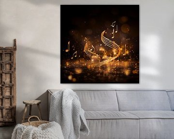 Golden musical notes by The Xclusive Art