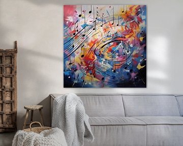 Musical notes abstract by The Xclusive Art