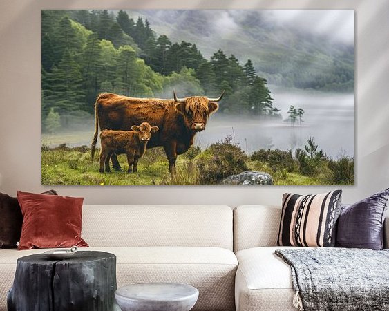 Voorbeeld van het werk in een kamer