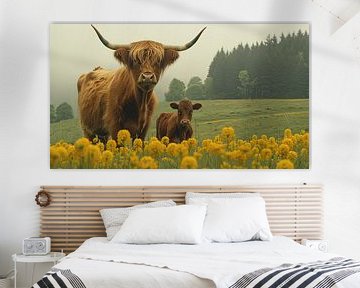 Scottish Highlanders: Among the Buttercups by ByNoukk