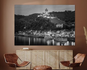 Reichsburg Cochem in Black and White by Henk Meijer Photography
