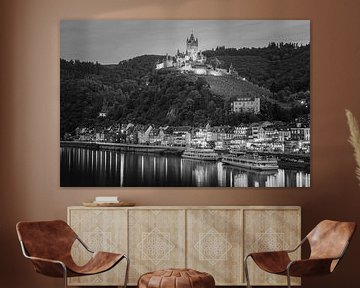 Reichsburg Cochem in Schwarz und Weiß von Henk Meijer Photography