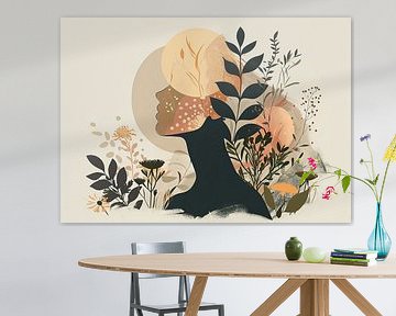 Silhouette de femme dans la nature sur Tableaux ARTEO