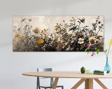 Veldbloemen | Modern Floral Art van Blikvanger Schilderijen