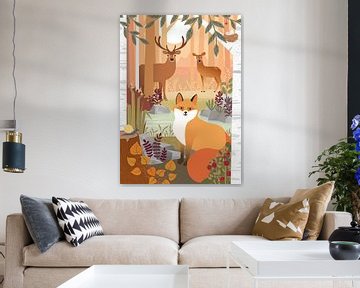 De vos in het bos (oranje)