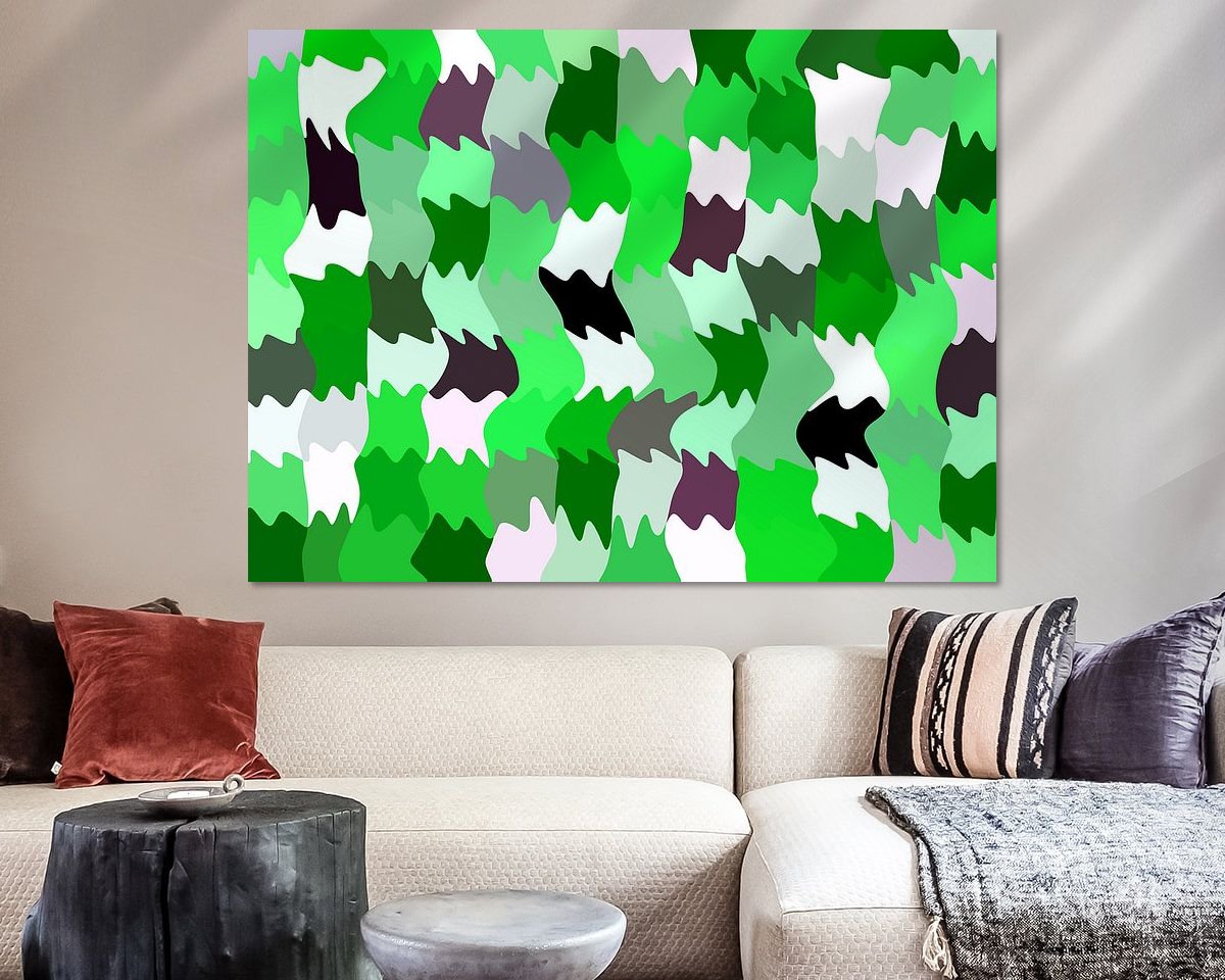 Voorbeeld van het werk in een kamer