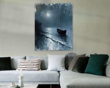 Boat in moonlight by Studio Allee