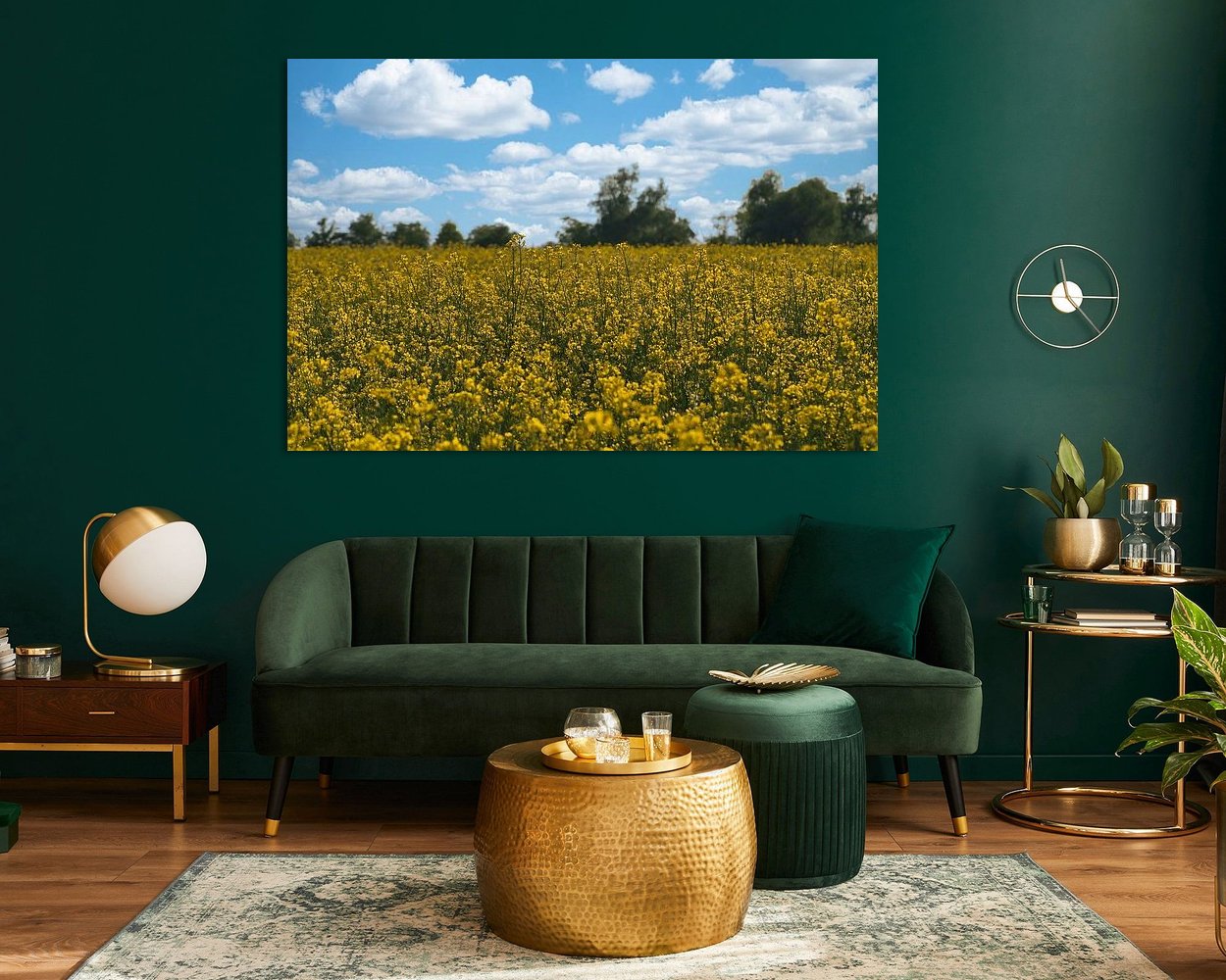 Voorbeeld van het werk in een kamer