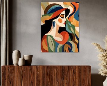 Woman Abstract Warm tones by Gypsy Galleria