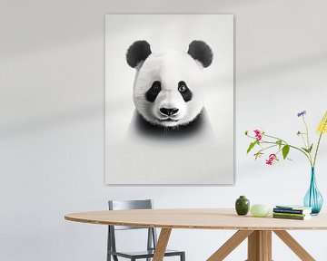 Regard innocent - Le portrait du panda sur Eva Lee