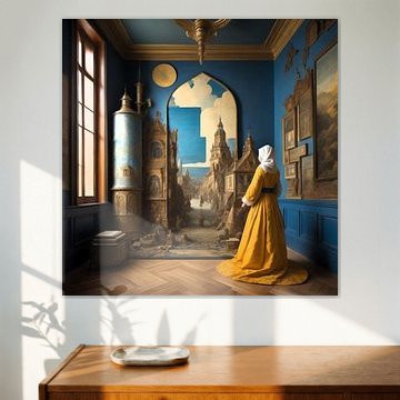 De geel blauw rode onwerkelijkheid