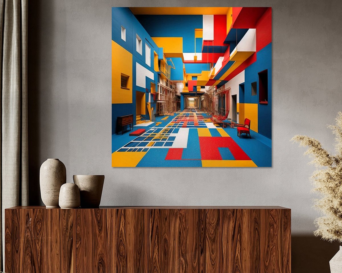 Voorbeeld van het werk in een kamer