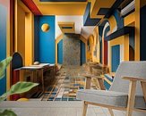 Voorbeeld van het werk in een kamer