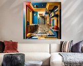 Voorbeeld van het werk in een kamer